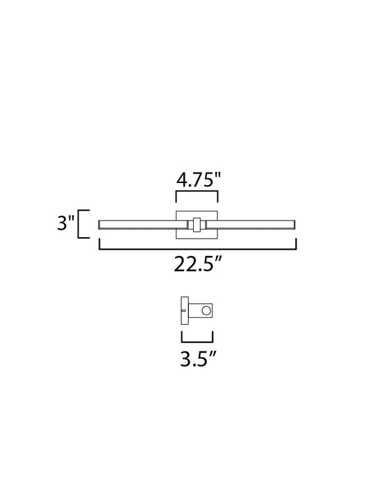 ET2 Dorian 22 LED Wall Sconce Model: E21352-BK