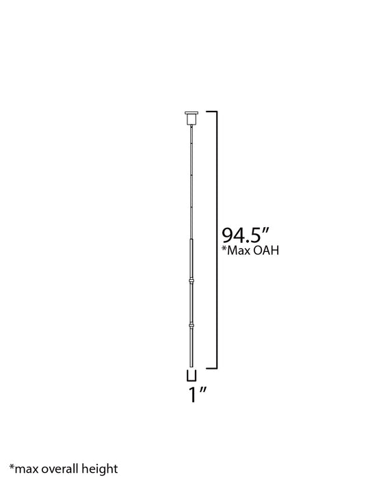 ET2 Dorian 48 Vertical LED Pendant Model: E21358-PC