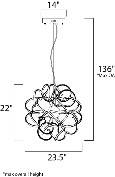 ET2 Chaos 23.5 LED Pendant Model: E21411-PC