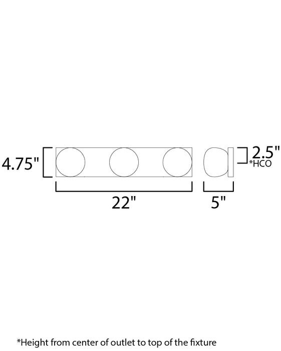 ET2 Pod 3-Light LED Bath Vanity Model: E21453-93BK