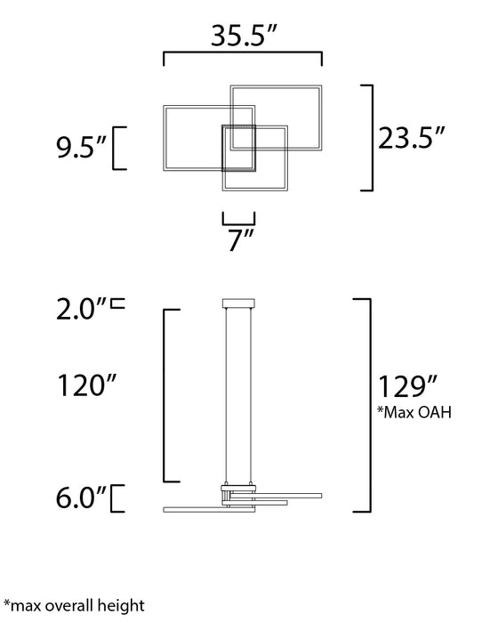 ET2 Traverse LED Pendant Model: E21515-CHP