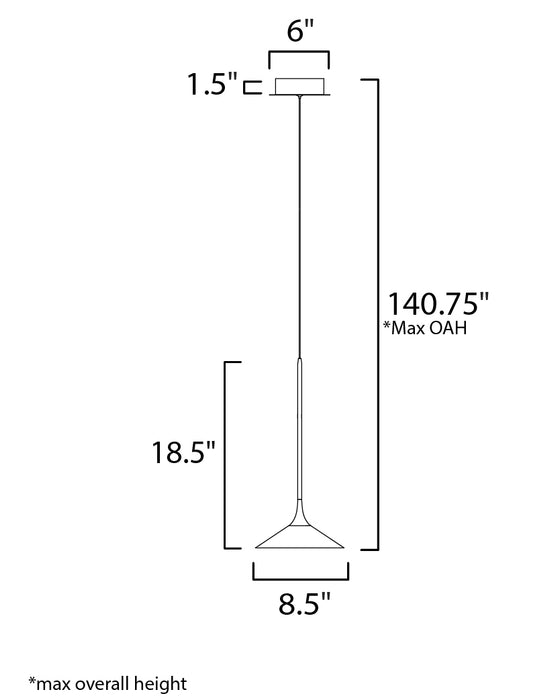 ET2 Cono LED 1-Light Mini Pendant Model: E21530-24PC