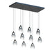 ET2 Dewdrop 10-Light LED Linear Pendant Model: E21566-142BK