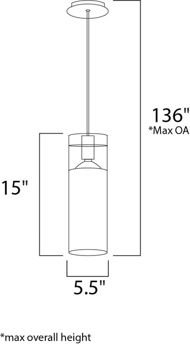 ET2 Frost 1-Light Pendant Model: E22000-10