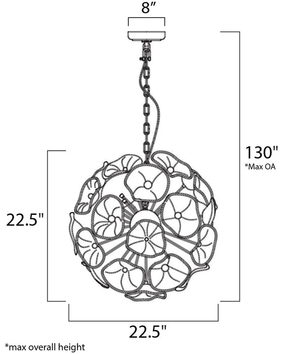 ET2 Fiori 20-Light Pendant Model: E22094-28