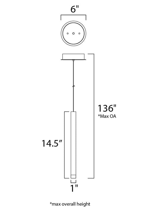 ET2 Picolo 1-Light LED Mini Pendant Model: E22271-75PC