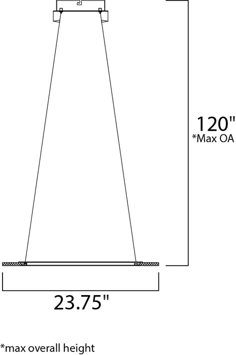 ET2 Saturn II 24 LED Pendant Model: E22653-11MS