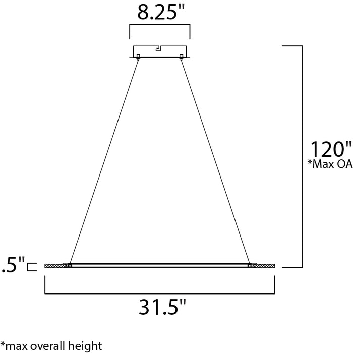 ET2 Saturn II 31.5 LED Pendant Model: E22654-11MS