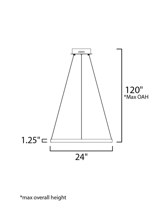 ET2 Groove 24 LED Pendant WiZ Model: E22724-BK