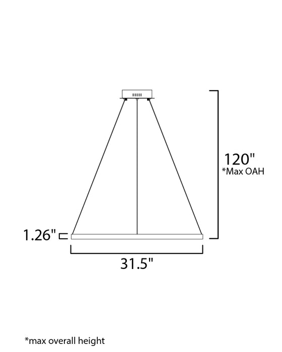 ET2 Groove 32 LED Pendant WiZ Model: E22726-BK