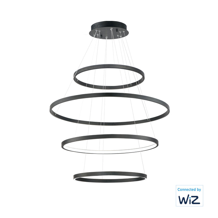 ET2 Groove 4-Tier LED Pendant WiZ Model: E22729-BK