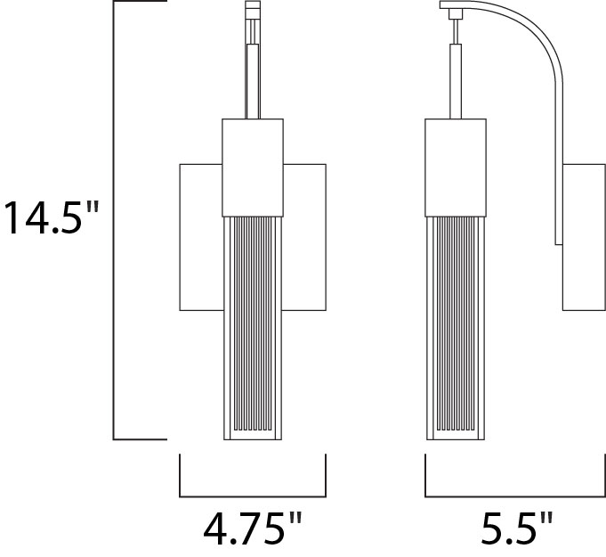 ET2 Fizz III 1-Light LED Wall Sconce Model: E22760-89PC