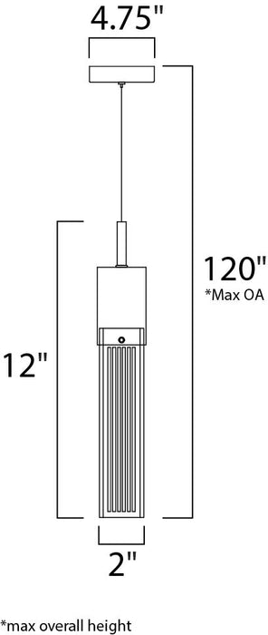 ET2 Fizz III 1-Light LED Pendant Model: E22761-89BZ