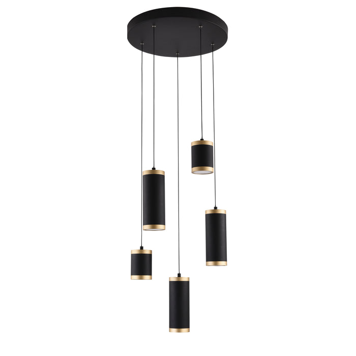 ET2 Cuff 5-Light Pendant Model: E22945-BKGLD