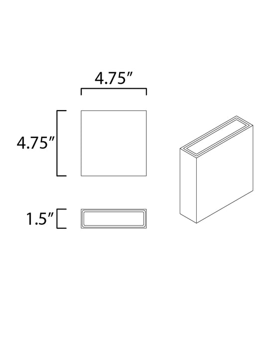 ET2 Brik 4.75 LED Outdoor Wall Sconce Model: E23212-NAB