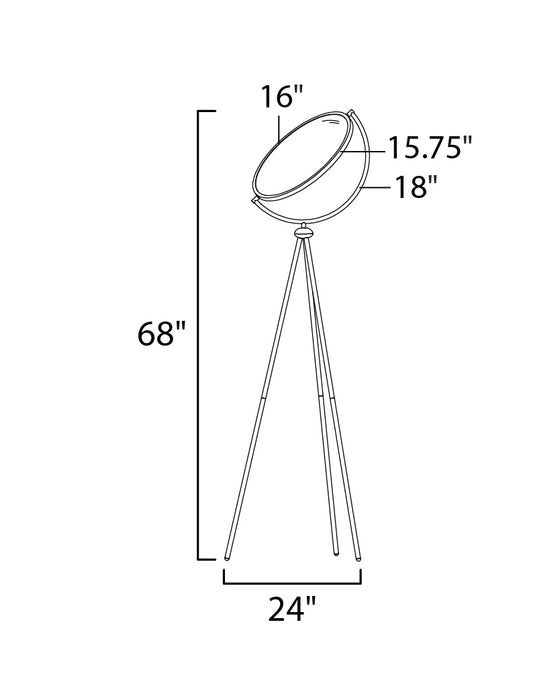 ET2 Paddle LED Floor Lamp Model: E23299-BK