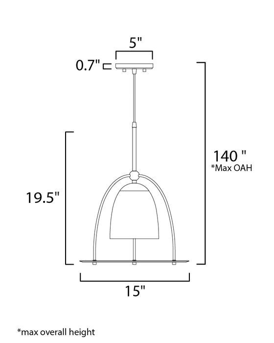 ET2 Focal Point 15 LED Pendant Model: E23336-92BK