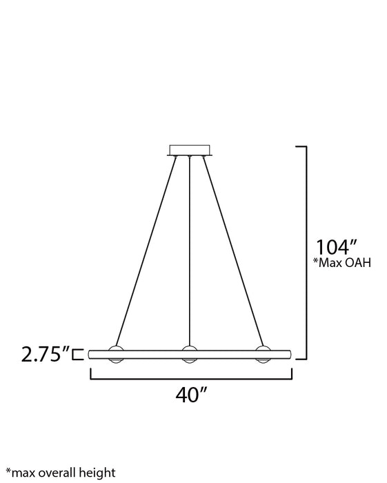 ET2 Nodes 40 LED Pendant CCT Select Model: E23514-GLD