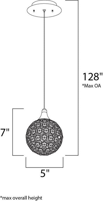 ET2 Brilliant 1-Light Pendant Model: E24023-20PC