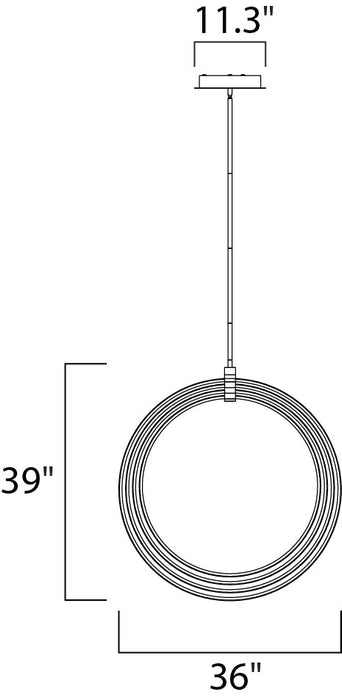 ET2 Concentric 36 LED Pendant Model: E24049-BZ