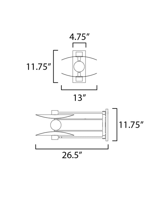 ET2 Pearl 2-Light LED Sconce Model: E24072-BKNAB