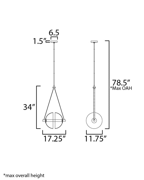 ET2 Dispatch 17 LED Pendant Model: E24088-90NAB