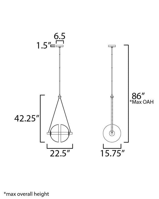 ET2 Dispatch 21 LED Pendant Model: E24089-90NAB