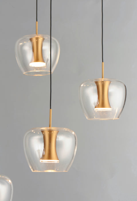 ET2 Newton 12-Light LED Pendant Model: E24167-18BKGLD