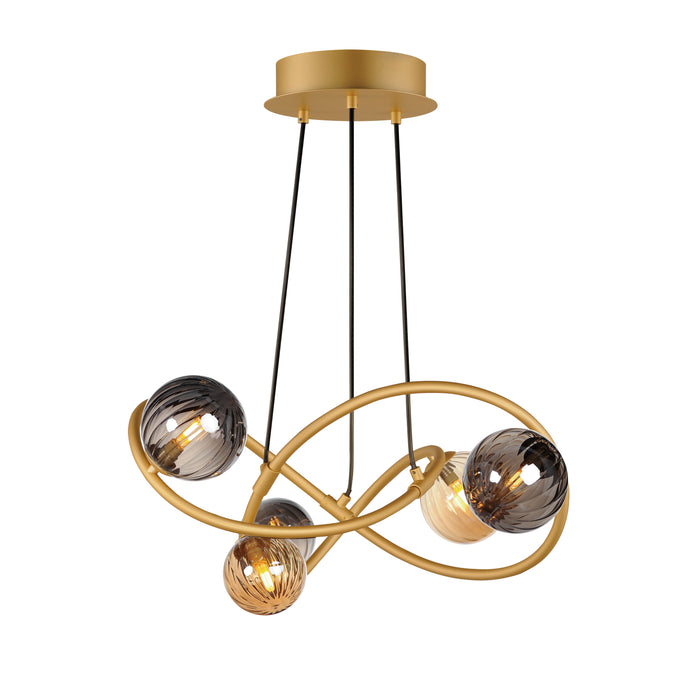 ET2 Planetary 5-Light LED Chandelier Model: E24185-148GLD