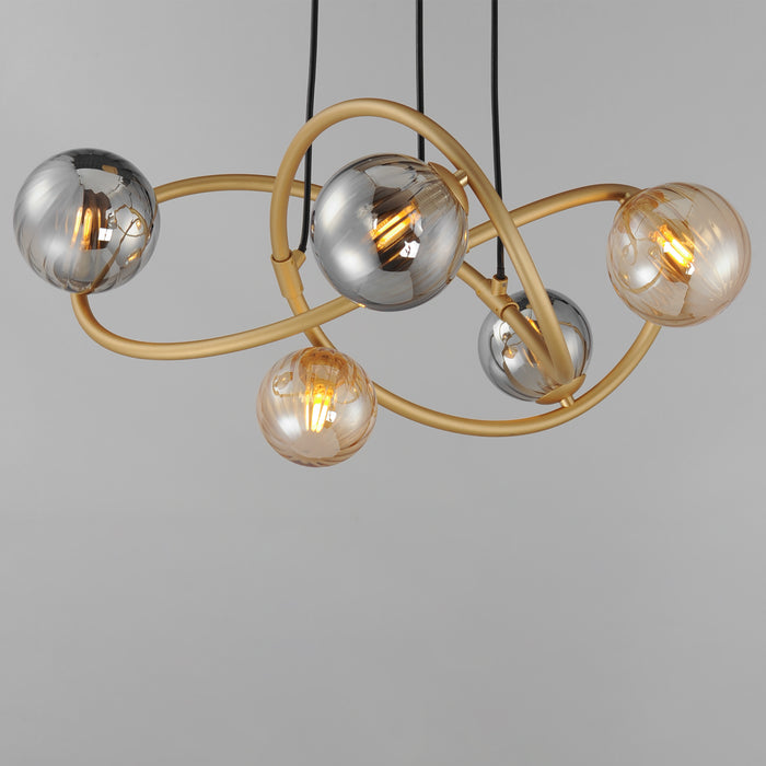 ET2 Planetary 5-Light LED Chandelier Model: E24185-148GLD