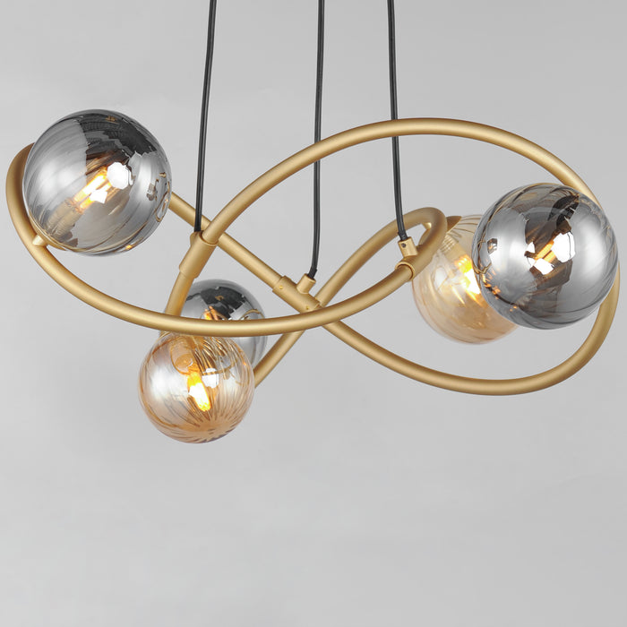 ET2 Planetary 5-Light LED Chandelier Model: E24185-148GLD