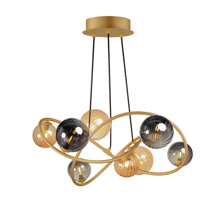 ET2 Planetary 8-Light LED Chandelier Model: E24188-148GLD