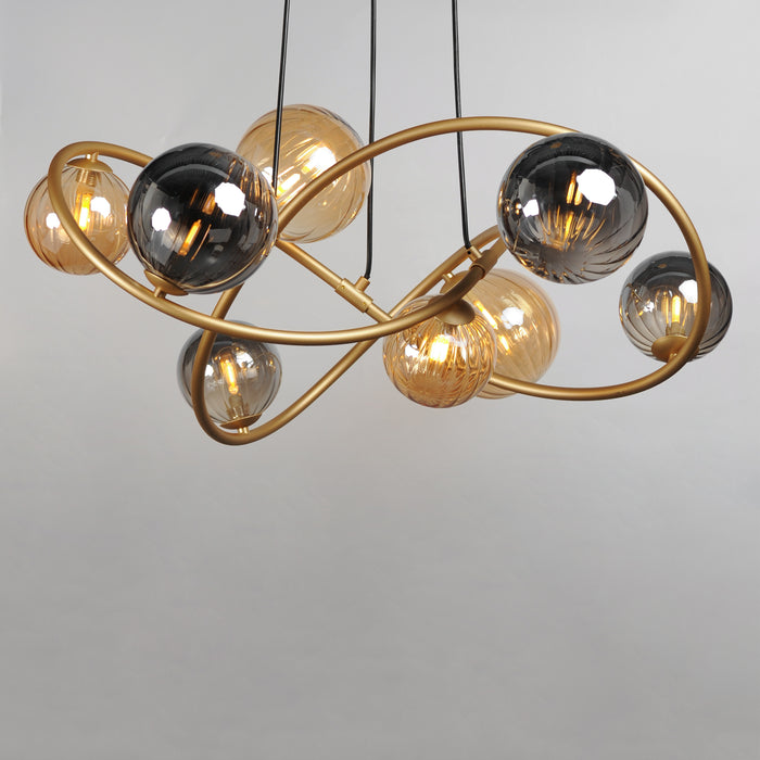 ET2 Planetary 8-Light LED Chandelier Model: E24188-148GLD