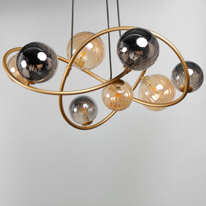 ET2 Planetary 8-Light LED Chandelier Model: E24188-148GLD