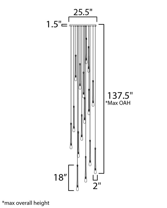 ET2 Stillo 18-Light LED Pendant Model: E24219-122SN