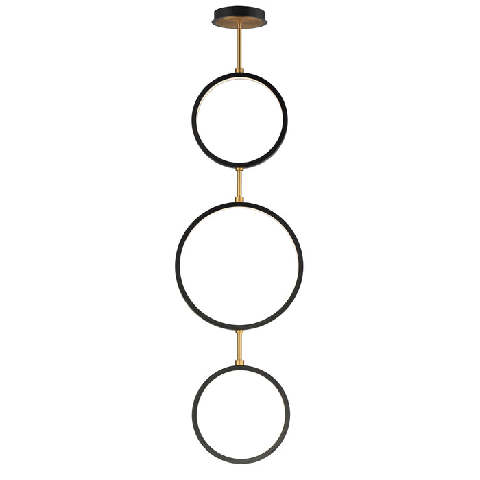 ET2 Hoopla 3-Light LED Pendant Model: E24321-BKGLD