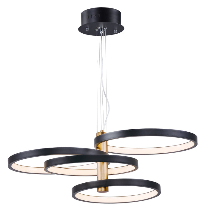 ET2 Hoopla 4-Light LED Pendant Model: E24326-BKGLD