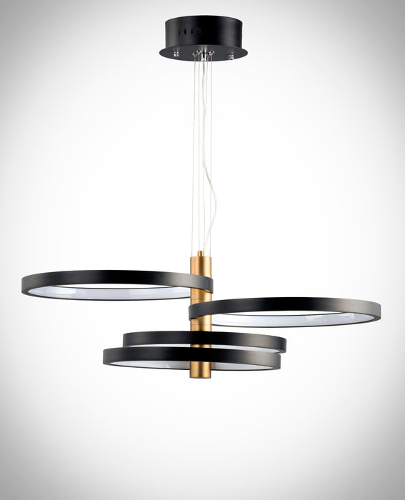 ET2 Hoopla 4-Light LED Pendant Model: E24326-BKGLD