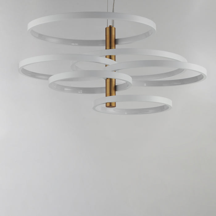 ET2 Hoopla 6-Light LED Pendant Model: E24327-WTGLD