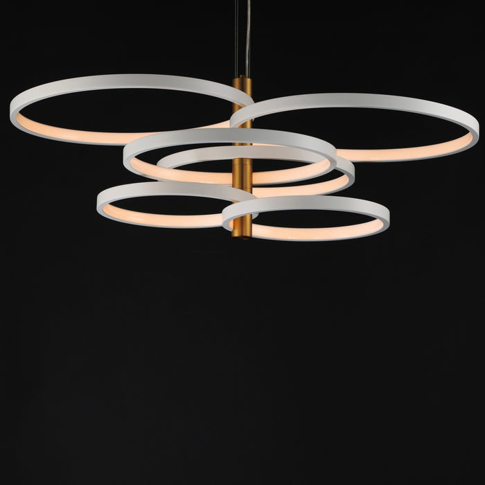 ET2 Hoopla 6-Light LED Pendant Model: E24327-WTGLD