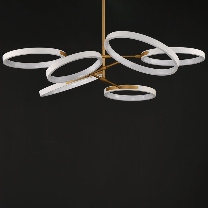 ET2 Hoopla 6-Light LED Pendant Model: E24328-WTGLD