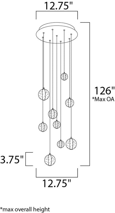 ET2 Harmony 9-Light LED Pendant Model: E24506-91PC