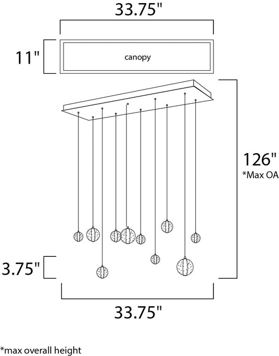 ET2 Harmony 10-Light LED Pendant Model: E24507-91PC