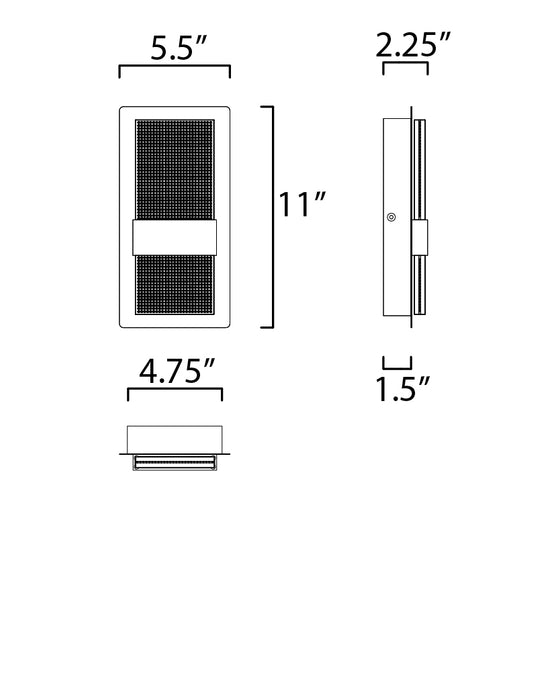 ET2 Sparkler 2-Light LED Wall Sconce Model: E24605-122PC