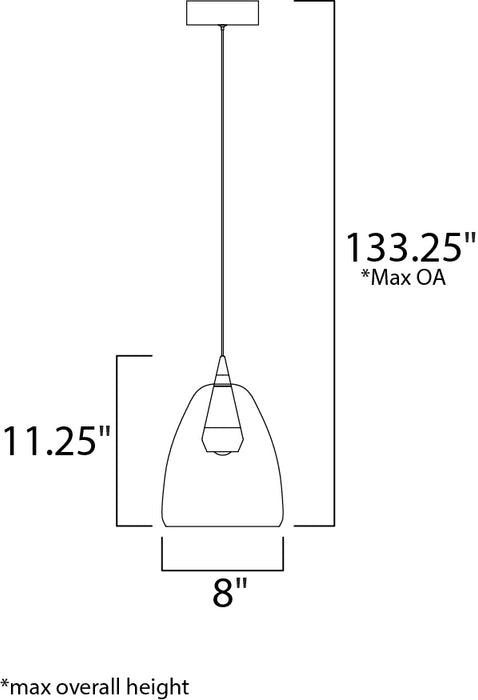 ET2 Sven LED Pendant Model: E24608-18BKCOF