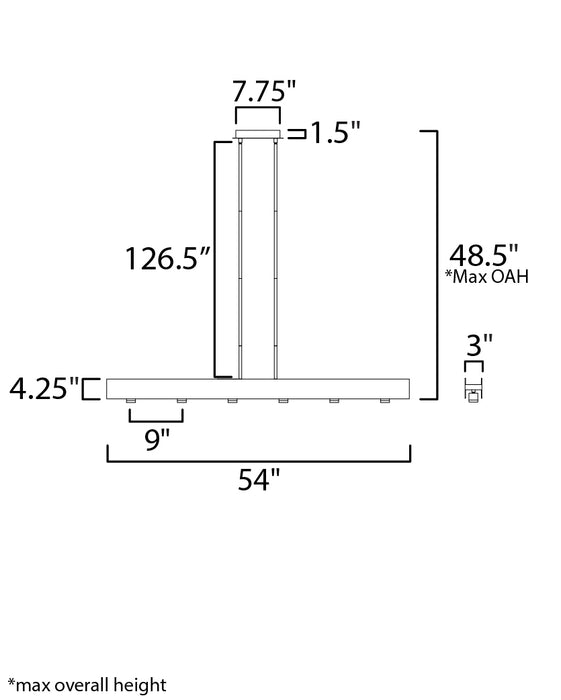 ET2 Beam 6-Light LED Pendant Model: E24636-BKPC