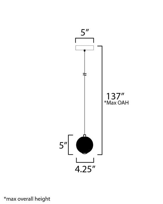 ET2 Rhythm 1-Light LED Pendant Model: E24641-144PC