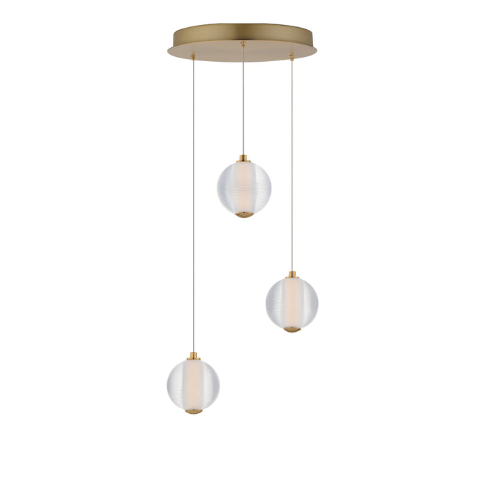 ET2 Rhythm 3-Light LED Pendant Model: E24643-144GLD