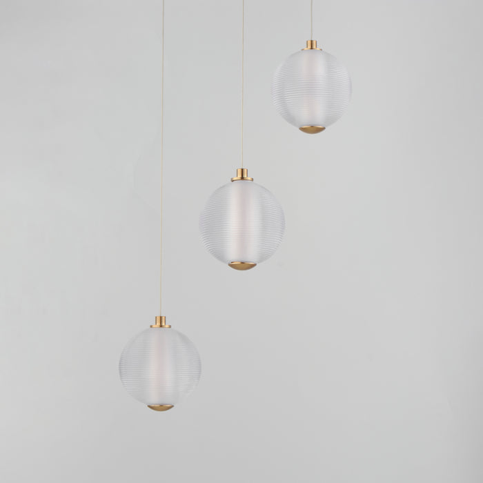 ET2 Rhythm 3-Light LED Pendant Model: E24643-144GLD