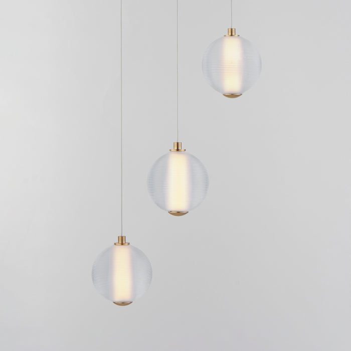 ET2 Rhythm 3-Light LED Pendant Model: E24643-144GLD